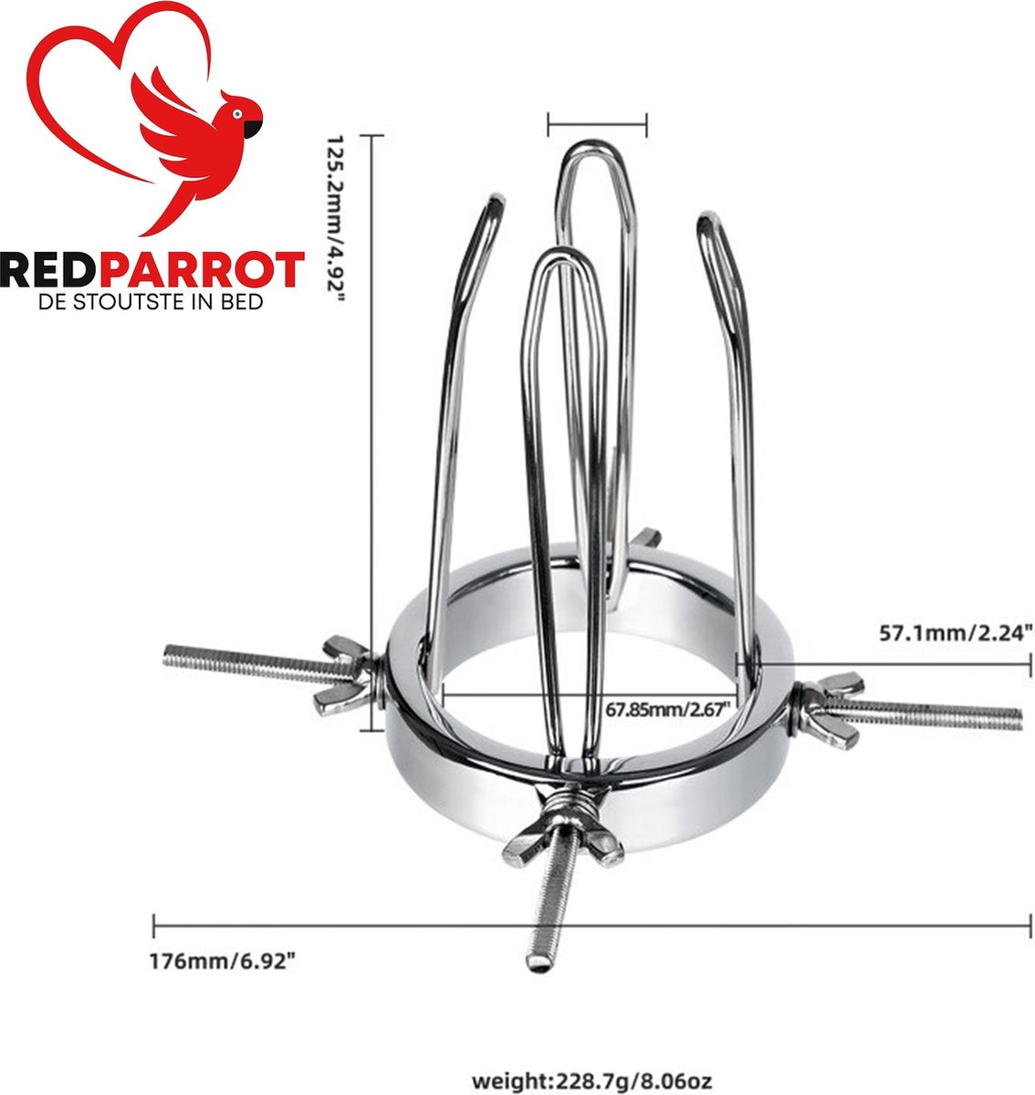 Goedkoopste Vaginale speculum GROOT | Uitrekker | Anale spreider | Luxe uitvoering | RVS | Diskreet | SM | BDSM | Vagina spreider