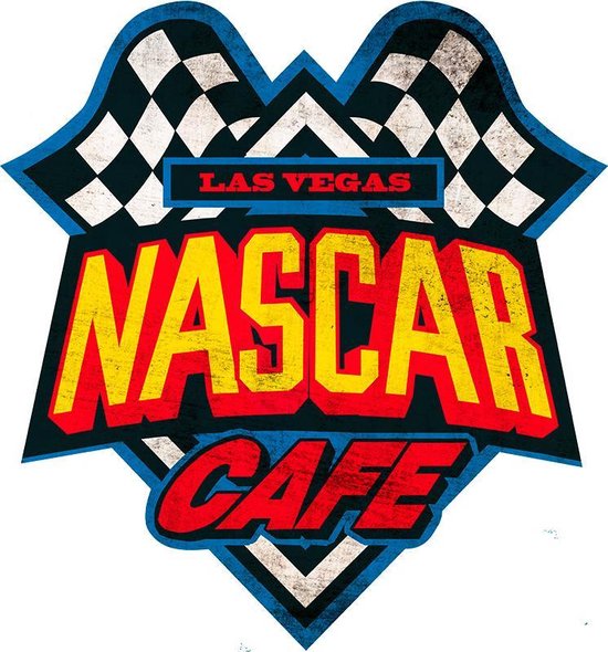 Signs-USA - Nascar Cafe Las Vegas - wandbord - verweerd - 55 x 51 cm
