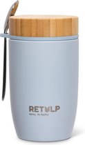 Retulp Big Mug Premium Grey - Lunchpot - Thermos - Lunchbox - 500 ml - RVS - Grijs