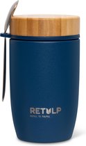 Retulp Big Mug Premium Blue - Lunchpot - Thermos - Lunchbox - 500 ml - RVS - Blauw