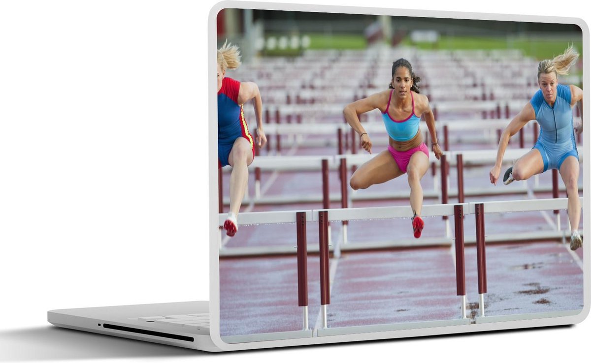 Afbeelding van product SleevesAndCases  Laptop sticker - 11.6 inch - Hordelopers tijdens een race