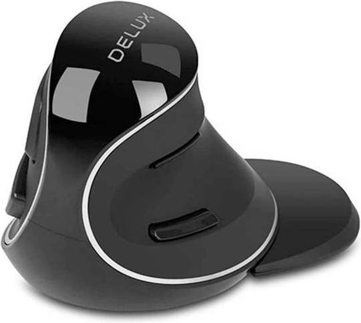 Souris verticale ergonomique sans fil DeLUX Seeker avec écran OLED