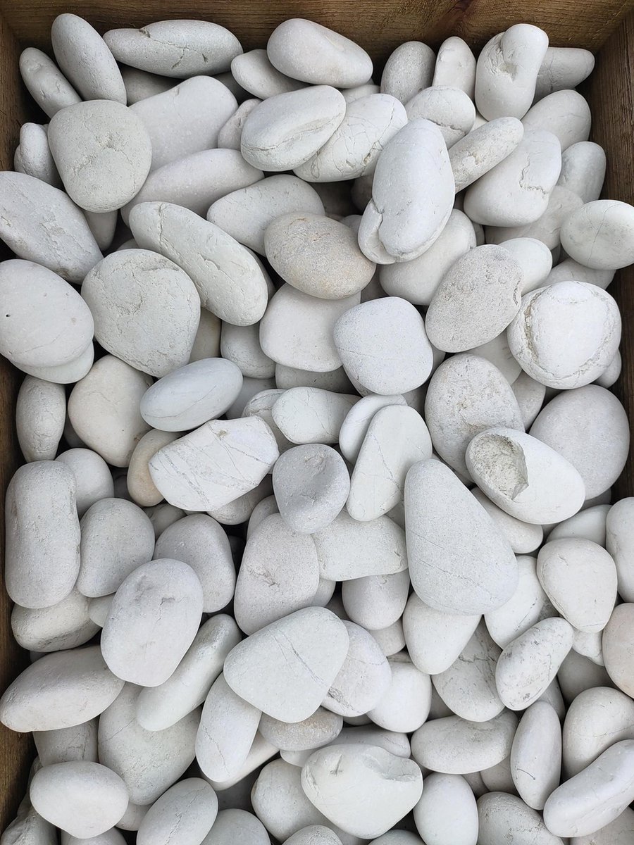 Schilderbare Happy Stone Stenen 15 Stuks - Vlakke Keien - Pebbles- Schilderbaar 4-6 CM - Stenen Schilderen - Happy Stones - TheHappyStone©