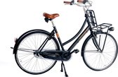 Aynak Elly - transportfiets – damesfiets – 28 inch – 3 versnelling - maat 53 & 55 – mat zwart – aluminium frame