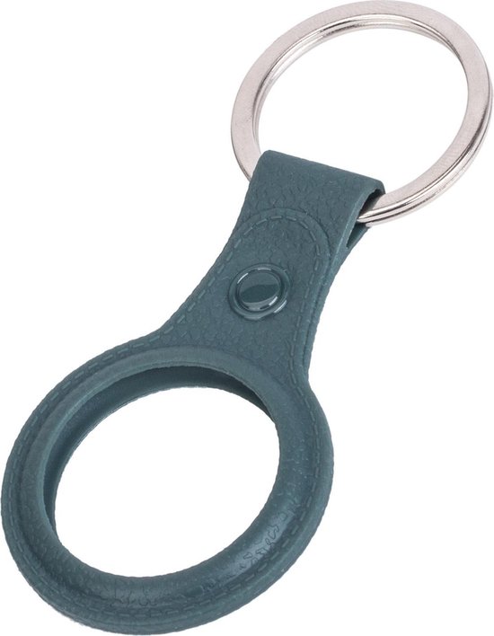 Etui porte-clés Airtag Vert foncé - Look cuir Porte-clés Airtag Etui vert foncé - Etui porte-clés Air tag - Porte-clés vert foncé Airtag - 2 pièces