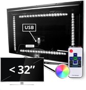 TV backlight set met 4 RGB strips tot 32 inch