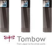 Tombow Mono Lead Vulpotlood Vulling 0,7 mm 2B - 3 Stuks - Japanse kwaliteit | Potloodstift | 3x12= 36 Stiftjes - Vulpotlood - Potloodvullingen 0.7 mm - Navulling - Vullingen