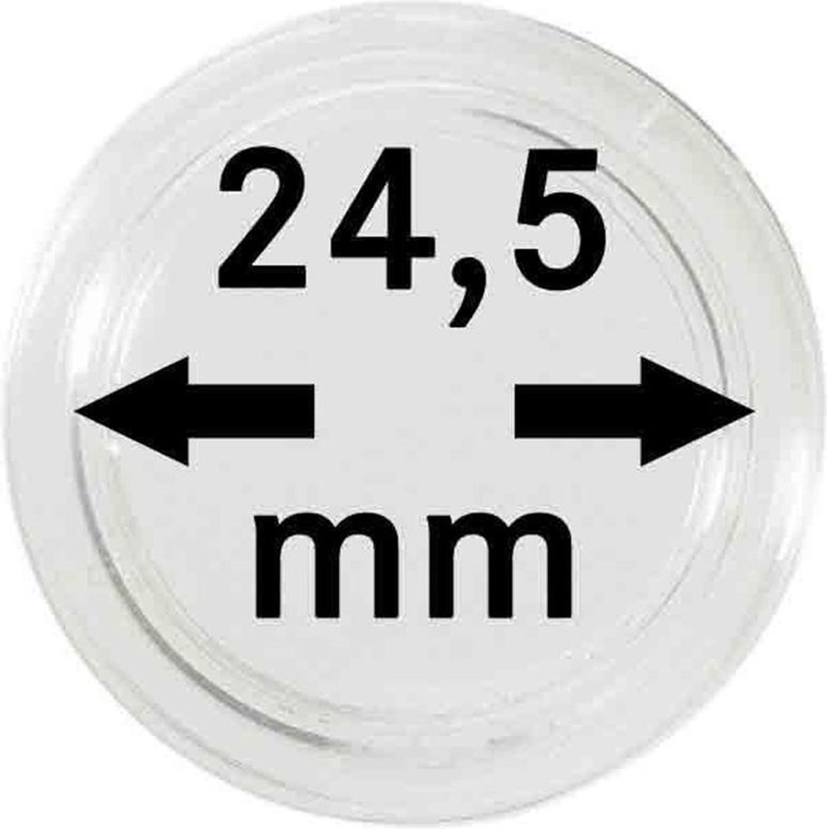 Lindner Hartberger muntcapsules Ø 24,5 mm (10x) voor penningen tokens capsules muntcapsule