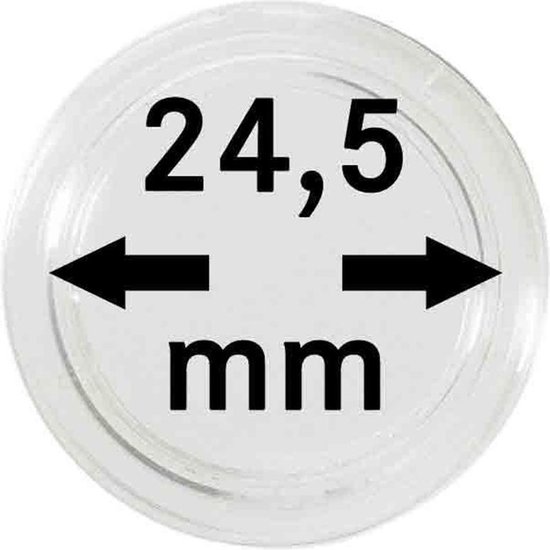 Afbeelding van het spel Lindner Hartberger muntcapsules Ø 24,5 mm (10x) voor penningen tokens capsules muntcapsule
