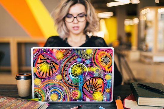 Autocollant pour ordinateur portable - 15,6 pouces - Formes - Art - Motifs - Psychédélique - 36 x 27,5 cm - Autocollants pour ordinateur portable - Skin pour ordinateur portable - Housse