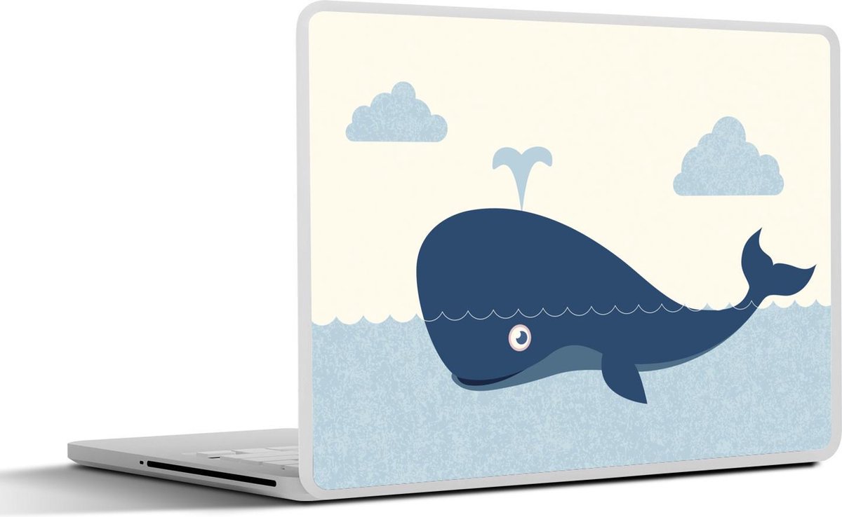 Afbeelding van product SleevesAndCases  Laptop sticker - 17.3 inch - een walvis in het water