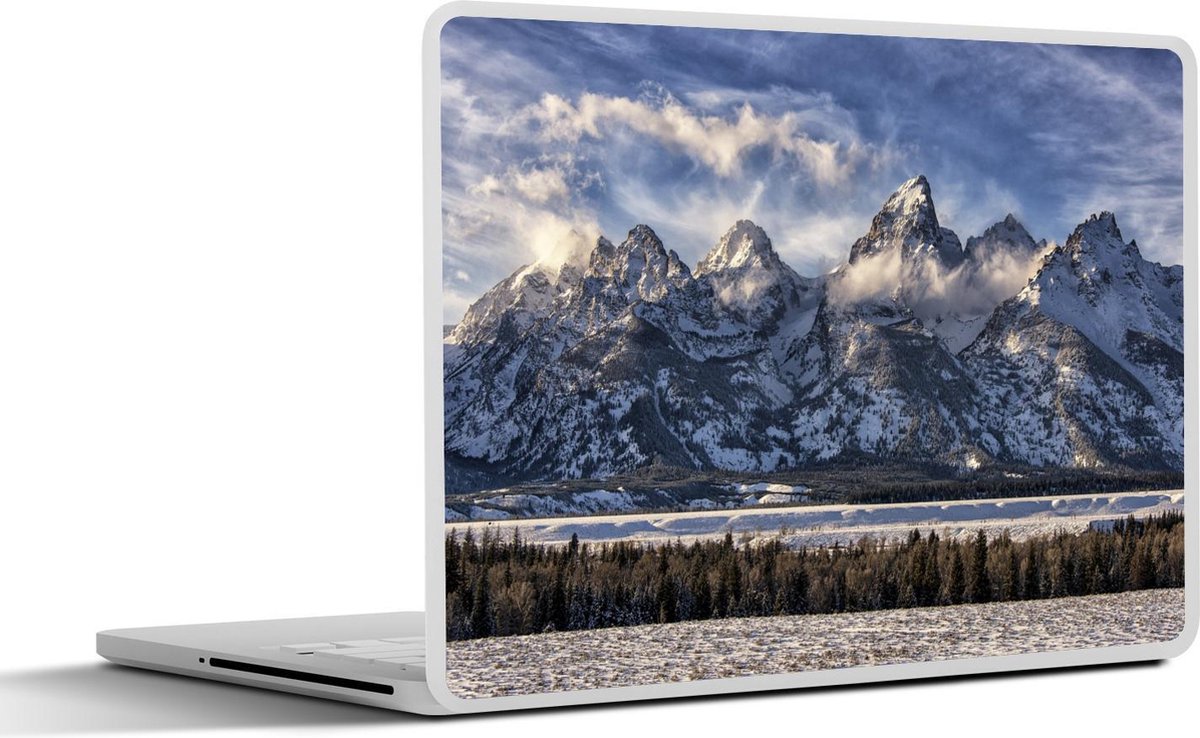 Afbeelding van product SleevesAndCases  Laptop sticker - 15.6 inch - De besneeuwde bergketen van het Terongebergte in de Verenigde Staten
