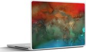 Laptop sticker - 11.6 inch - Waterverf - Rood - Groen - Bruin - 30x21cm - Laptopstickers - Laptop skin - Cover