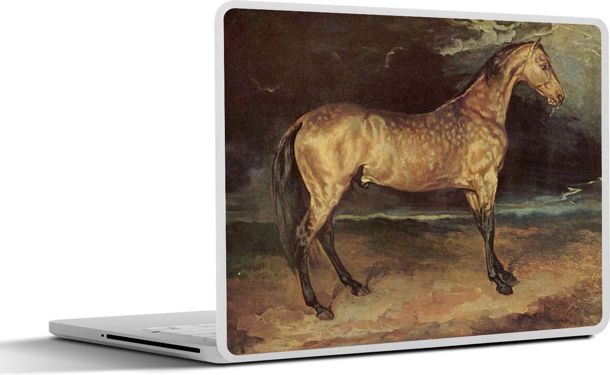 Afbeelding van product SleevesAndCases  Laptop sticker - 11.6 inch - Een paard bang gemaakt door bliksem - Schilderij van Theodore Gericault