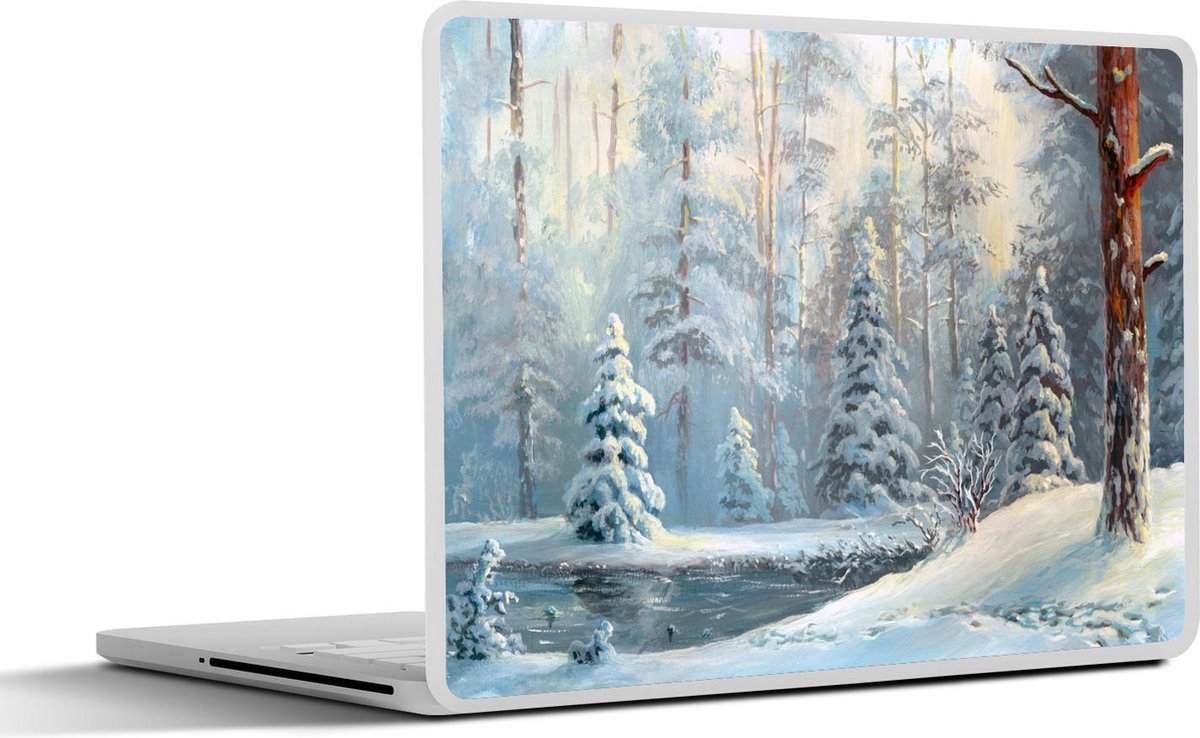 Afbeelding van product SleevesAndCases  Laptop sticker - 11.6 inch - Sneeuw - Water - Boom