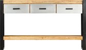 Sidetable 130x30x76 cm massief mangohout