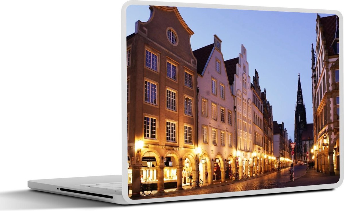 Afbeelding van product SleevesAndCases  Laptop sticker - 10.1 inch - Verlichting in de straten van Münster in Duitsland