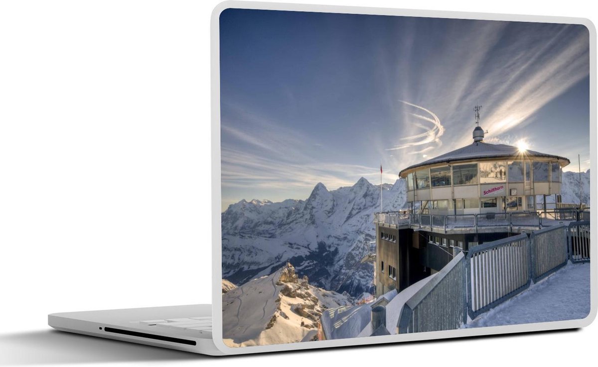 Afbeelding van product SleevesAndCases  Laptop sticker - 10.1 inch - Foto van De Schilthorn in Zwitserland