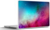 Laptop sticker - 15.6 inch - Waterverf - Sterrenhemel - Roze - Blauw - 36x27,5cm - Laptopstickers - Laptop skin - Cover
