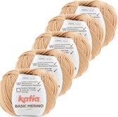 Basic Merino - kleur 82_Zalmoranje - bundel 5 bollen 50 gr.  van 120 m.