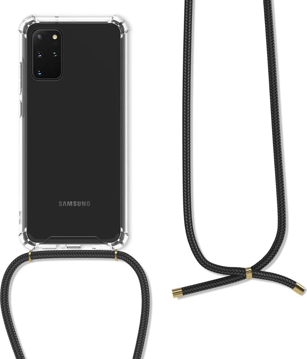 ShieldCase Hoesje geschikt voor Samsung Galaxy A71 shock met koord case - schokbestendig - telefoonkoord - transparant