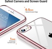 ShieldCase Bumper Métallisée Or Rose iPhone SE 2020 + Protecteur d'écran en Verres