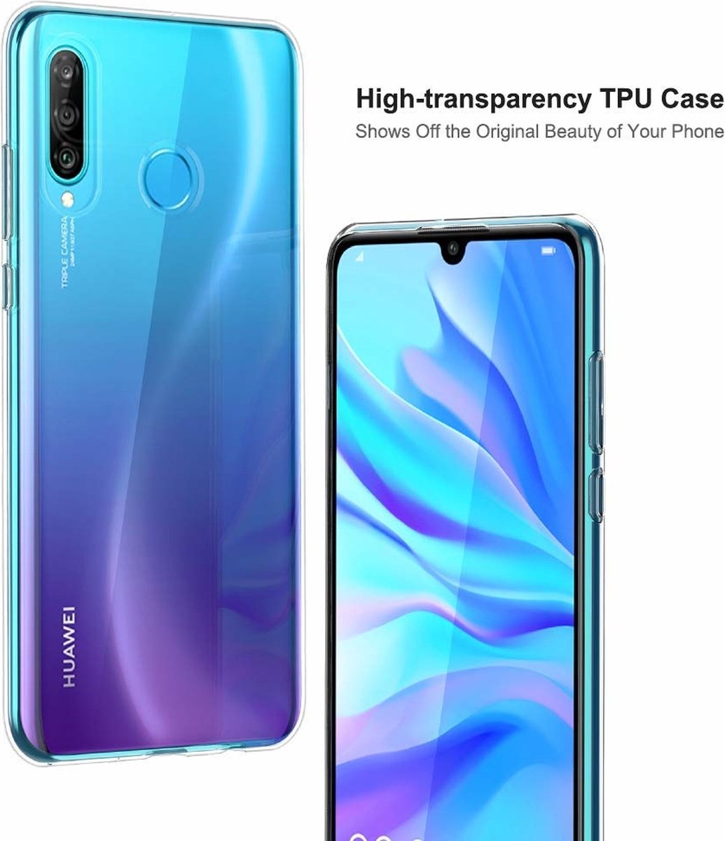 Ultra thin silicone hoesje geschikt voor Huawei P30 Lite case - transparant - perfecte pasvorm - optimale bescherming