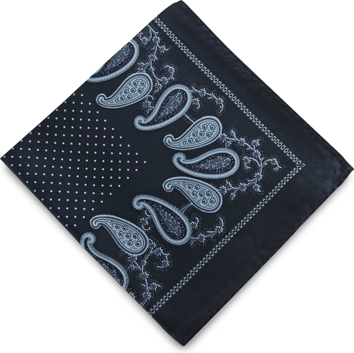We Love Ties - Pochets - Pochet Paisley Dot - blauw / grijs
