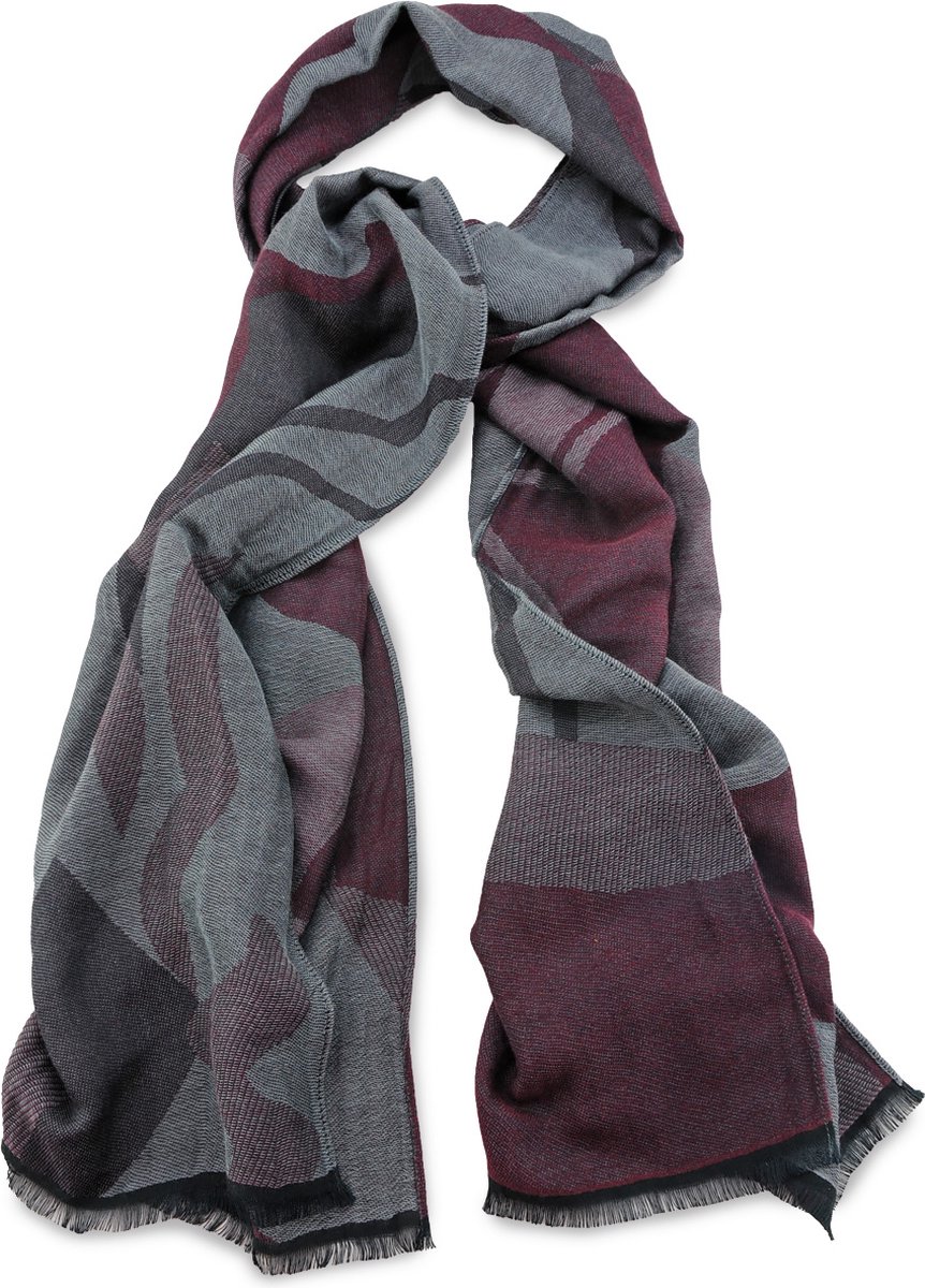 We Love Ties - Sjaals - Herensjaal Thorben - bordeauxrood / grijs