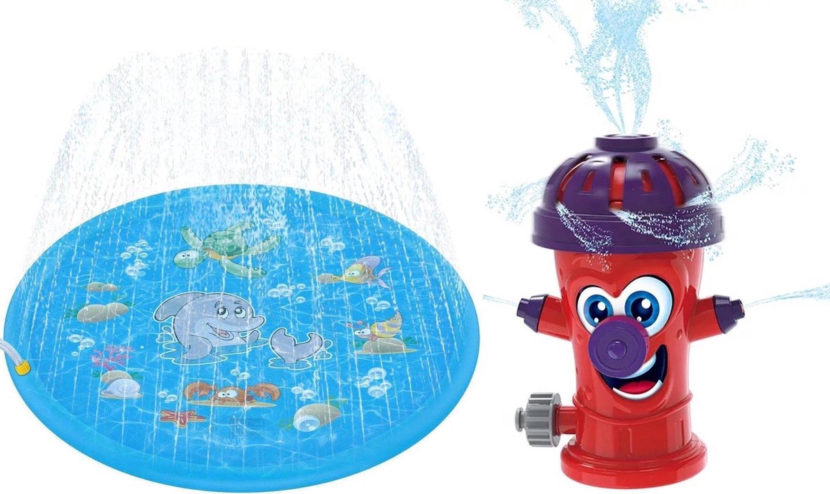 Watersproeier - Water speelgoed- Tuin - spelen - speelgoed - waterspeelmat - Water speelgoed kinderen - brandkraan - waterbrandkraan - splash - sprinkler - speelgoed voor kinderen sproeier - speelgoed - zwembad - water - kinderen watersproeier