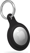 YPCd® Apple Airtag Siliconen Sleutelhanger - Zwart