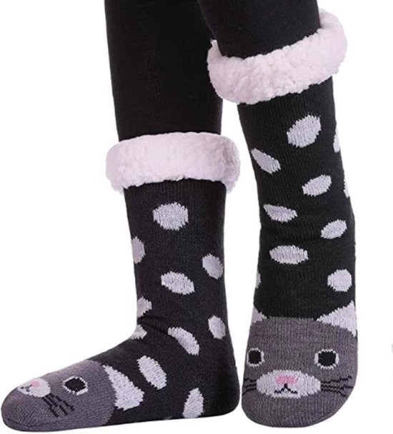 Fuzzy sokken dames – cats – huissokken – huissokken dames – maat 35-41 - Moederdag - Cadeau