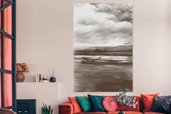 Tableau sur toile Bateau - Air - Water - 120x180 cm - Décoration murale XXL