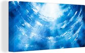 Canvas Schilderij Water - Zon - Zee - 80x40 cm - Wanddecoratie