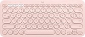 Logitech K380 Multi-Device Bluetooth Keyboard - Toetsenbord - draadloos - Bluetooth 3.0 - Duits - roze