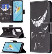 Voor OPPO A54 4G/A55 5G Gekleurd Tekenpatroon Horizontale Flip Lederen Case met Houder & Kaartsleuven & Portemonnee (Glimlach)