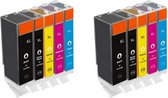 Print-Equipment Inkt cartridges / Alternatief multipack 10 set cartridge 2 x PGI-570 CLI-571 Y,C,M,BK  | Canon Pixma MG5750/ MG5751/ MG5752/ MG5753/ MG6