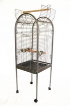 Topmast Bella Perroquet Cage - Cage Perruche - Grande Cage Oiseau - Support Perroquet - Anthracite