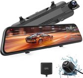 Spiegel Dashcam 10" IPS Touchscreen  2,5K + HD Duo camera  GPS tracker (Gratis 32 GB TF-kaart)