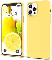 Juicyy iPhone 12 / 12 Pro siliconen hoesje - Geel / Juicyy iPhone 12 / 12 Pro silicone case - Yellow