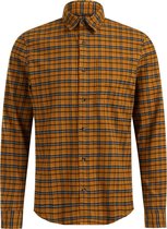 WE Fashion Heren slim fit overhemd met ruitdessin