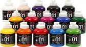 acrylverf glossy 15 stuks 500 ml multicolor