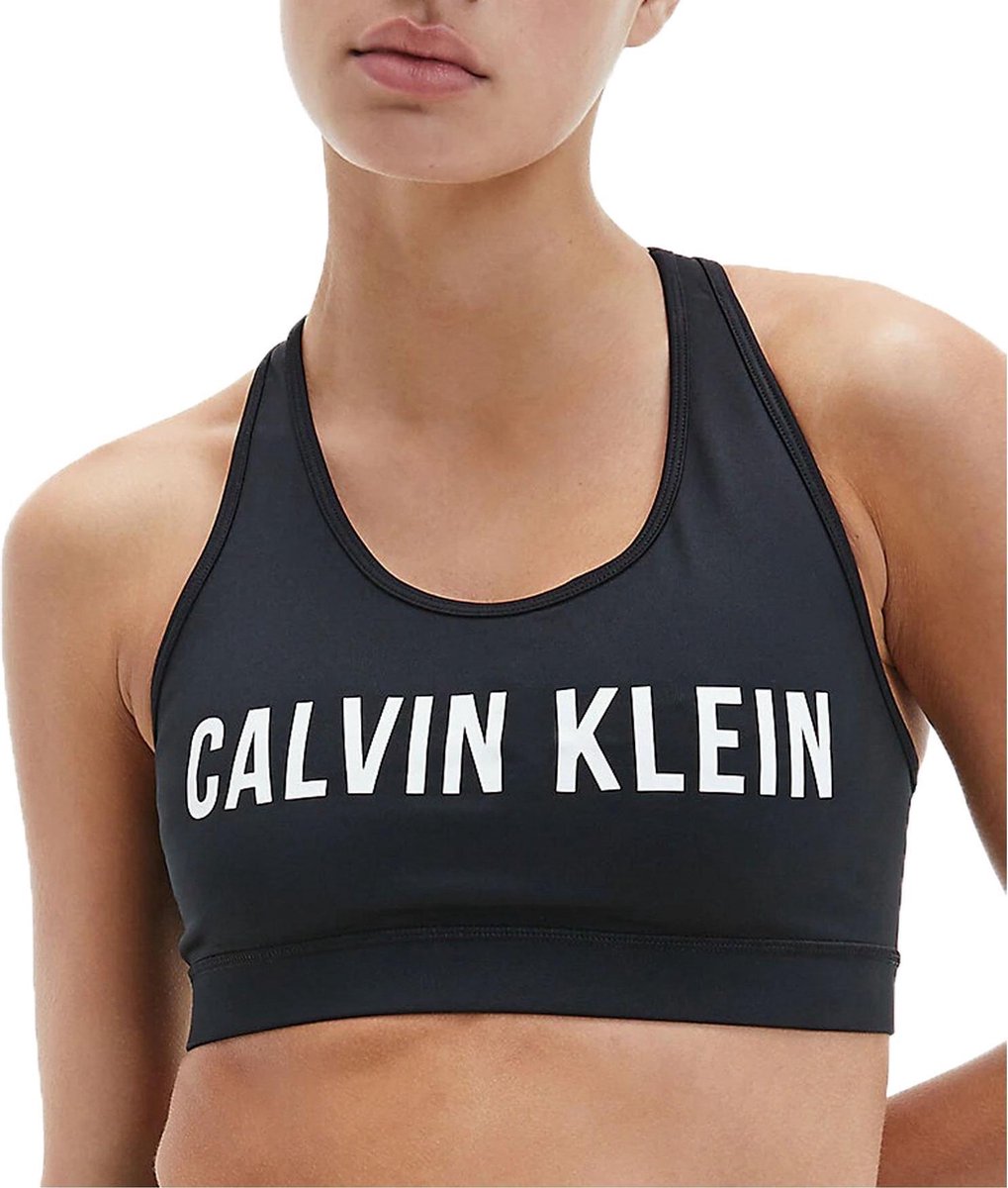 Calvin Klein M Sportbeha - Maat L - Vrouwen - Zwart - Wit