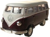 bus Volkswagen T1 die-cast 1:64 staal bordeaux