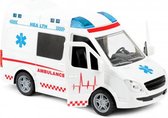 ambulance met licht en geluid 21 cm wit