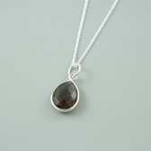 House of Jewels - Rookkwarts Ketting 42cm - Echt Zilver