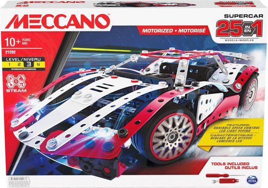 Foto: Meccano 25 modelset super car red 