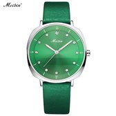 Longbo - Meibin - Dames Horloge - Groen/Zilver/Groen - 35mm (Productvideo)