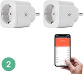 BELIFE® Smart Plug - 2 stuks - Slimme Stekker met ENERGIEMETER - Google Home & Amazon Alexa Compatible - Smart Home