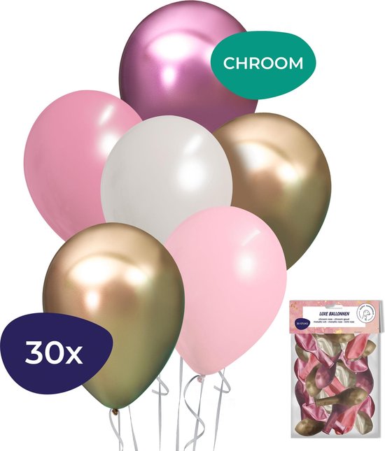 Sweet 16 Versiering - 16 Jaar Verjaardag Versiering - Geboorte Versiering Meisje - Helium Ballonnen - 30 stuks